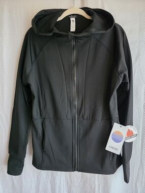 OTOS Black Fleece Lined Full-Zip Hoodie Size XL
